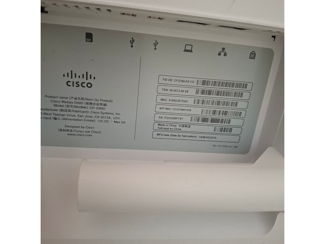 2x video vergaderscherm, cisco, cp-dx80-k9 v13 - afbeelding 11 van  13