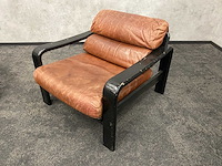 2x vintage lederen fauteuil 1960s - afbeelding 9 van  17