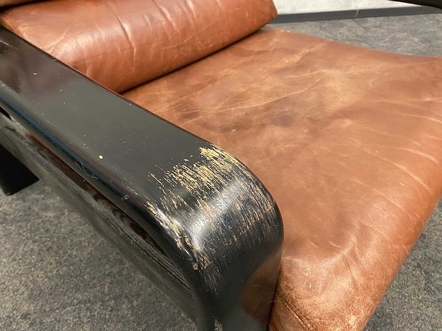 2x vintage lederen fauteuil 1960s - afbeelding 17 van  17