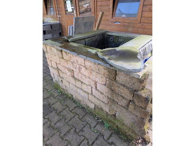 2x visvijver met stenenombouw en 1x pomp - afbeelding 5 van  18