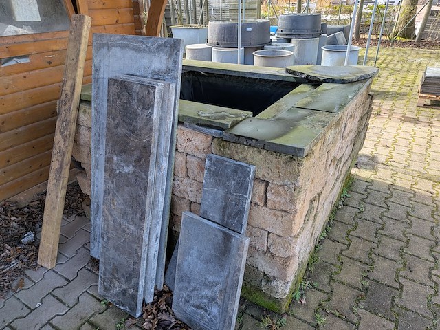 2x visvijver met stenenombouw en 1x pomp - afbeelding 6 van  18