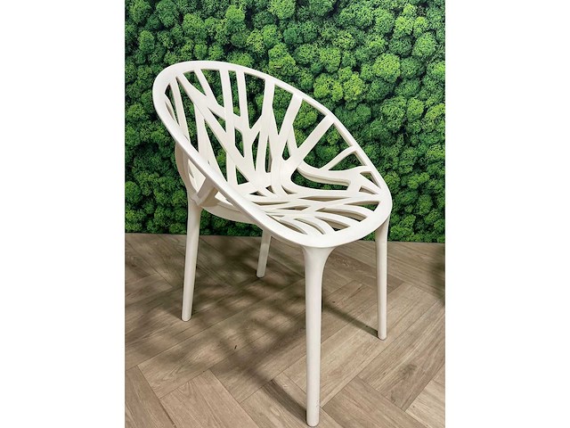 2x vitra vegetal - witte design kuipstoel - afbeelding 2 van  6