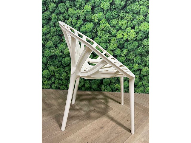 2x vitra vegetal - witte design kuipstoel - afbeelding 4 van  6