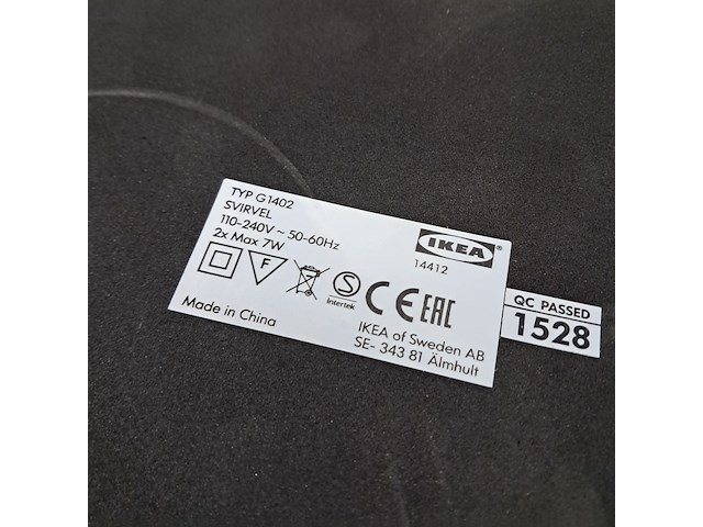 2x vloerlamp, ikea svirvel, g1402 - afbeelding 7 van  7