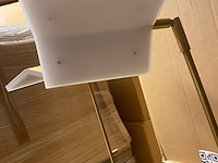 2x vloerlamp, lucide, aaron, goud/messing, 20x20x134cm - afbeelding 4 van  7