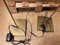 2x vloerlamp, lucide, aaron, goud/messing, 20x20x134cm - afbeelding 5 van  7