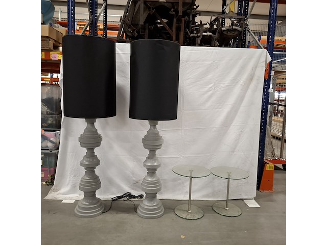 2x vloerlamp met 2x bijzettafel - afbeelding 1 van  15