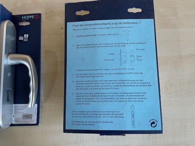 2x voor/achterdeur veiligheidsbeslag hoppe - afbeelding 4 van  5