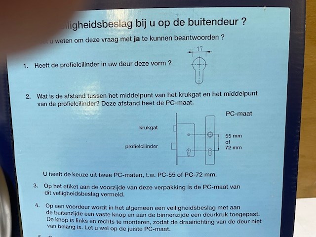 2x voor/achterdeur veiligheidsbeslag hoppe - afbeelding 3 van  5