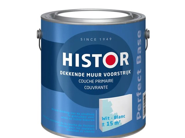 2x voorstrijk, histor, perfect base, wit, 2,5 l - afbeelding 1 van  2