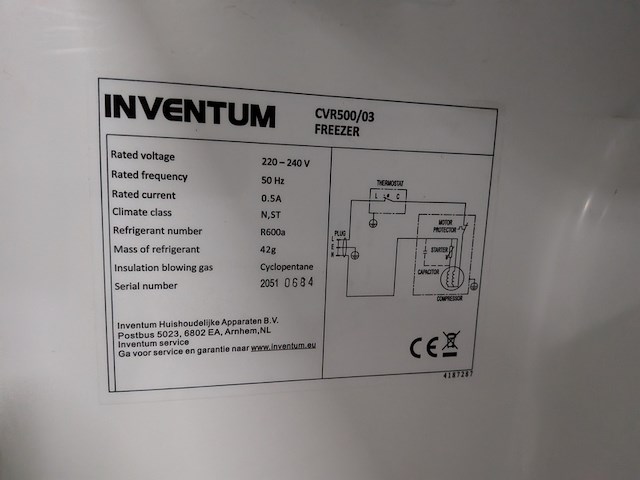 2x vriezer inventum, cvr501++/01, cvr500/03 - afbeelding 2 van  10