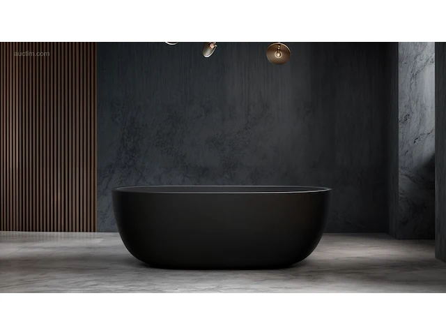 2x vrijstaand bad - mat zwart - 170x80x58cm -... - afbeelding 1 van  3