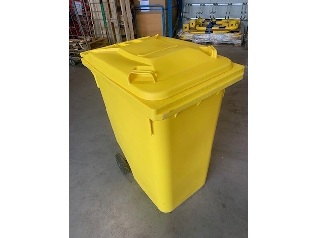 2x vuilnisbakken op wielen (kliko) schaefershop, 300 l, geel, bouwjaar 2015 - afbeelding 1 van  2