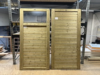 2x vuren groen geïmpregneerde wand elementen hillhout - afbeelding 1 van  4