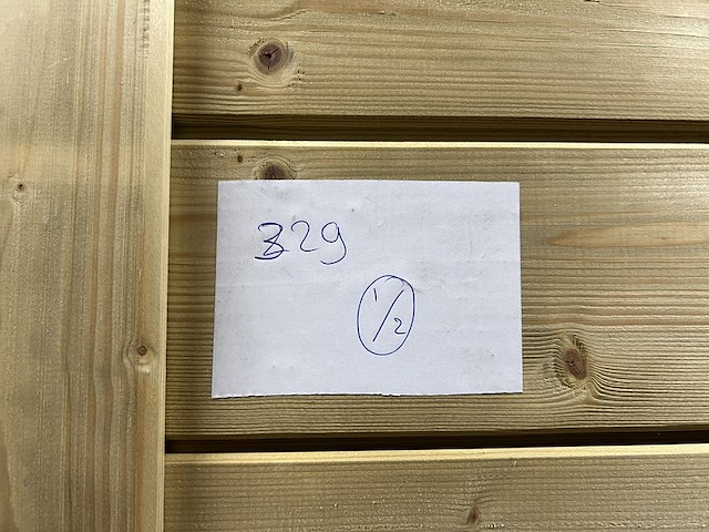 2x vuren groen geïmpregneerde wand elementen hillhout - afbeelding 3 van  4