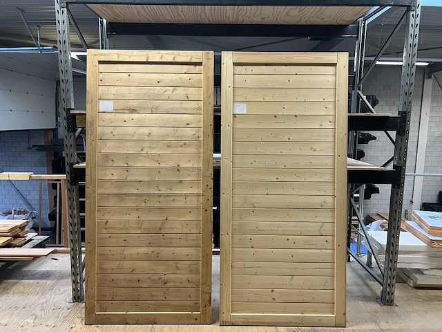 2x vuren wand elementen hillhout - afbeelding 1 van  3