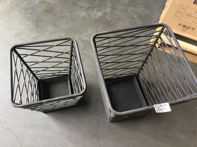 2x vuurkorven, grijs - afbeelding 3 van  3