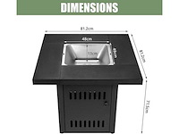 2x vuurtafel incl. rooster 81,2x70x81,2 cm - afbeelding 2 van  4