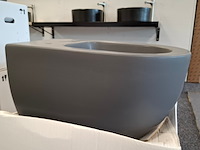 2x wandcloset met zitting en deksel xenz, gio, antraciet mat - afbeelding 2 van  6