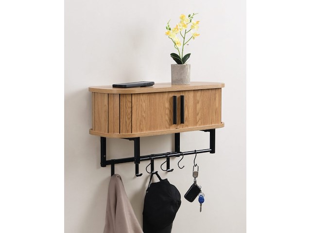 2x wandkapstokken furnilux, lichtbruin/zwart - afbeelding 1 van  2