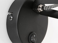 2x wandlamp acier mexlite, 3337zw, zwart staal, nieuw in doos - afbeelding 5 van  7