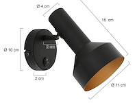 2x wandlamp bundle anne light, 3335zw, zwart goud, nieuw in doos - afbeelding 3 van  6