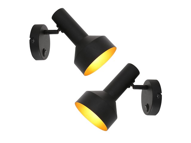 2x wandlamp bundle anne light, 3335zw, zwart goud, nieuw in doos - afbeelding 1 van  6