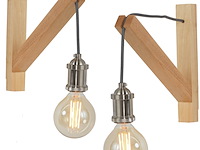 2x wandlamp met aan/uit schakelaar in snoer, mexlite, dion 7787be, beuken, 2026 - afbeelding 1 van  5