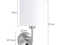 2x wandlamp noor mexlite, 1562st, grijs, bouwjaar 2025, nieuw in doos - afbeelding 4 van  7