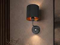 2x wandlamp noor zwart mexlite, 1562zw, zwart, bouwjaar 2025, nieuw in doos - afbeelding 1 van  7