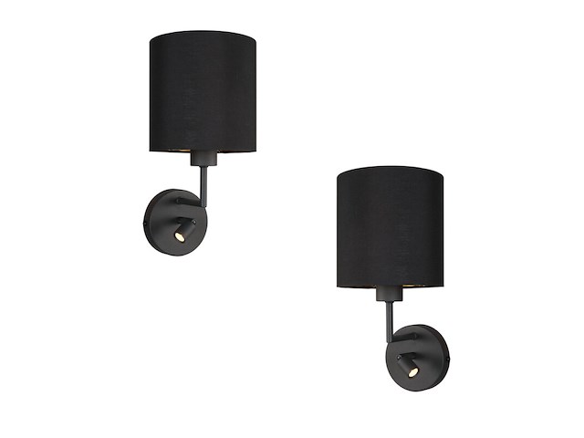 2x wandlamp noor zwart mexlite, 1562zw, zwart, bouwjaar 2025, nieuw in doos - afbeelding 2 van  7