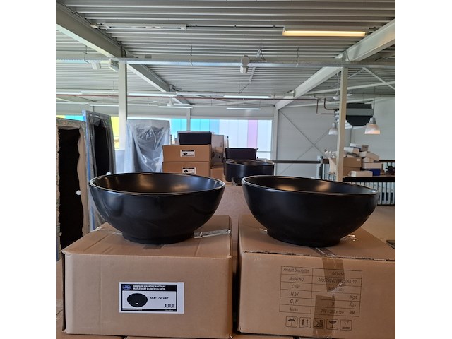 2x waskom best design, ancona, mat zwart - afbeelding 1 van  5