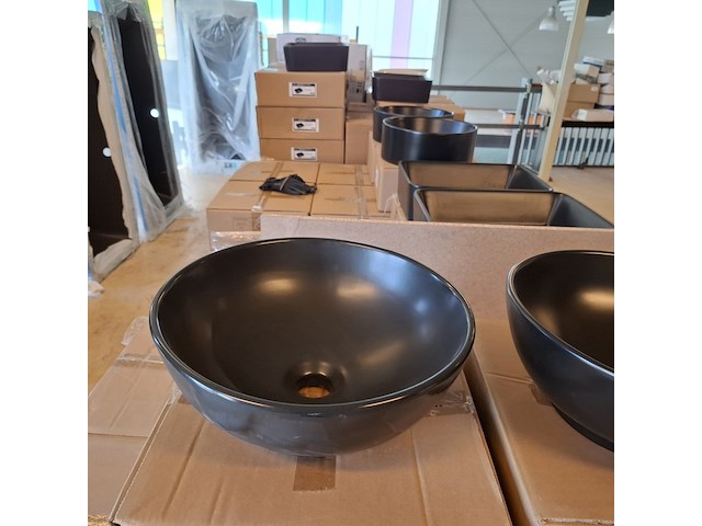 2x waskom best design, ancona, mat zwart - afbeelding 3 van  5