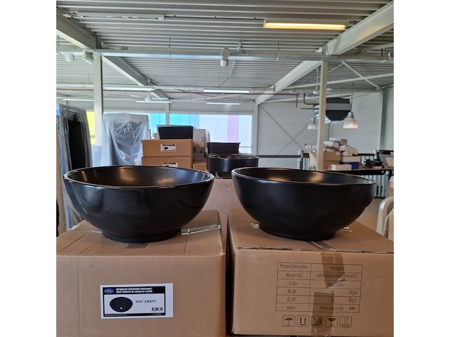 2x waskom best design, ancona, mat zwart - afbeelding 1 van  5