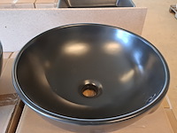 2x waskom best design, ancona, mat zwart - afbeelding 4 van  5