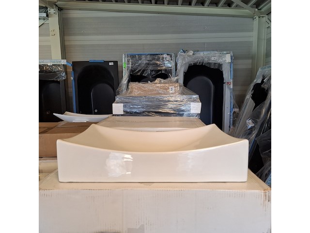 2x waskom, best design, app, glans wit - afbeelding 1 van  6