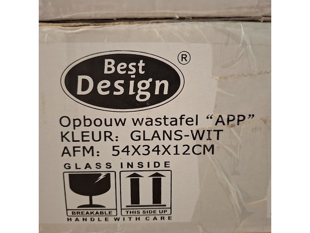 2x waskom, best design, app, glans wit - afbeelding 6 van  6