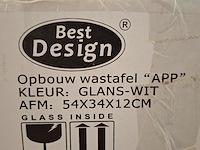 2x waskom, best design, app, glans wit - afbeelding 6 van  6