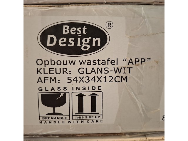 2x waskom best design, app, glans wit - afbeelding 6 van  6