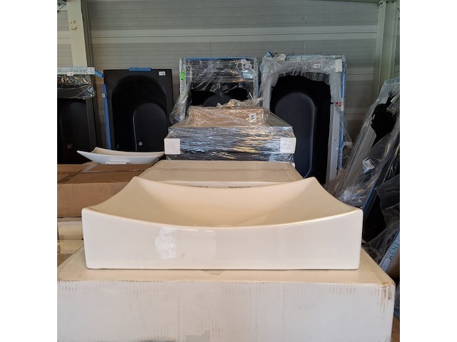 2x waskom best design, app, glans wit - afbeelding 1 van  5