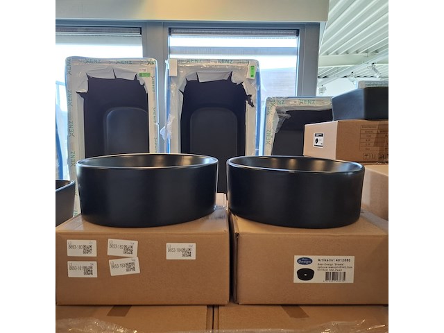 2x waskom best design, breela, mat zwart - afbeelding 1 van  6