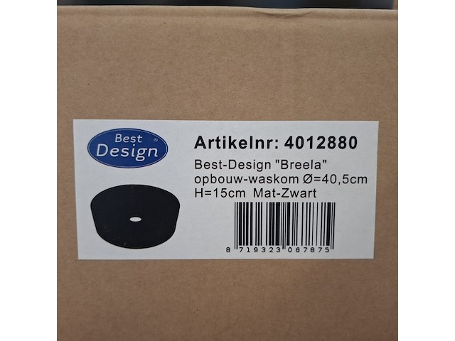 2x waskom best design, breela, mat zwart - afbeelding 6 van  6