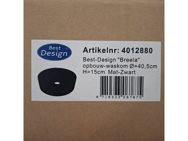 2x waskom best design, breela, mat zwart - afbeelding 6 van  6