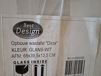 2x waskom best design, dicta, glans wit - afbeelding 5 van  5