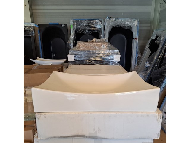 2x waskom best design, dicta, glans wit - afbeelding 1 van  5