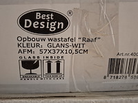 2x waskom best design, raaf, glans wit - afbeelding 6 van  6