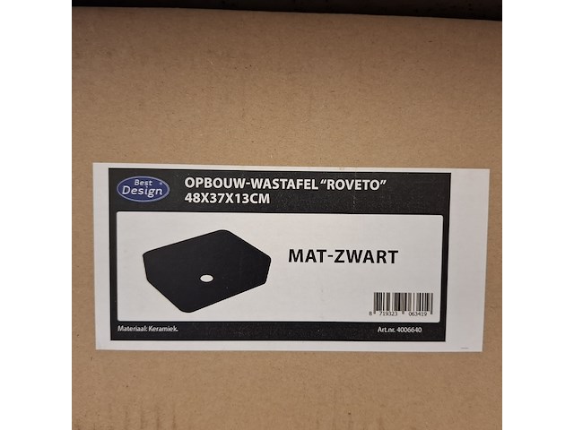 2x waskom best design, roveto, mat zwart - afbeelding 6 van  6