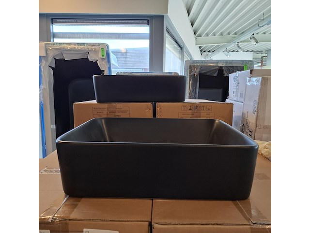 2x waskom best design, roveto, mat zwart - afbeelding 1 van  6