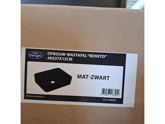 2x waskom best design, roveto, mat zwart - afbeelding 6 van  6