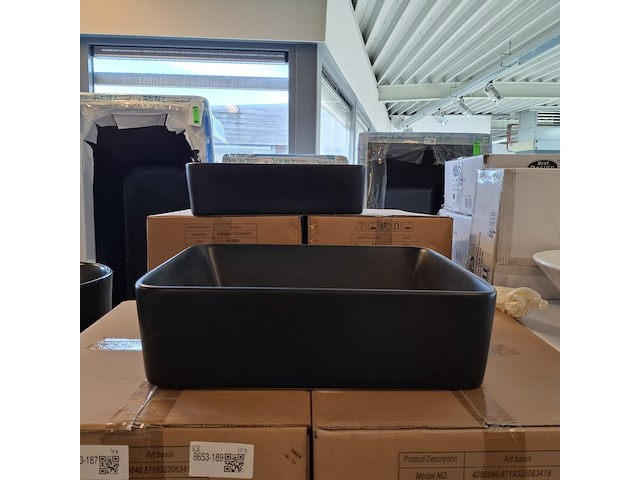 2x waskom best design, roveto, mat zwart - afbeelding 1 van  6